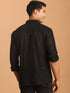 Men's Black Fancy Sequined Shirt