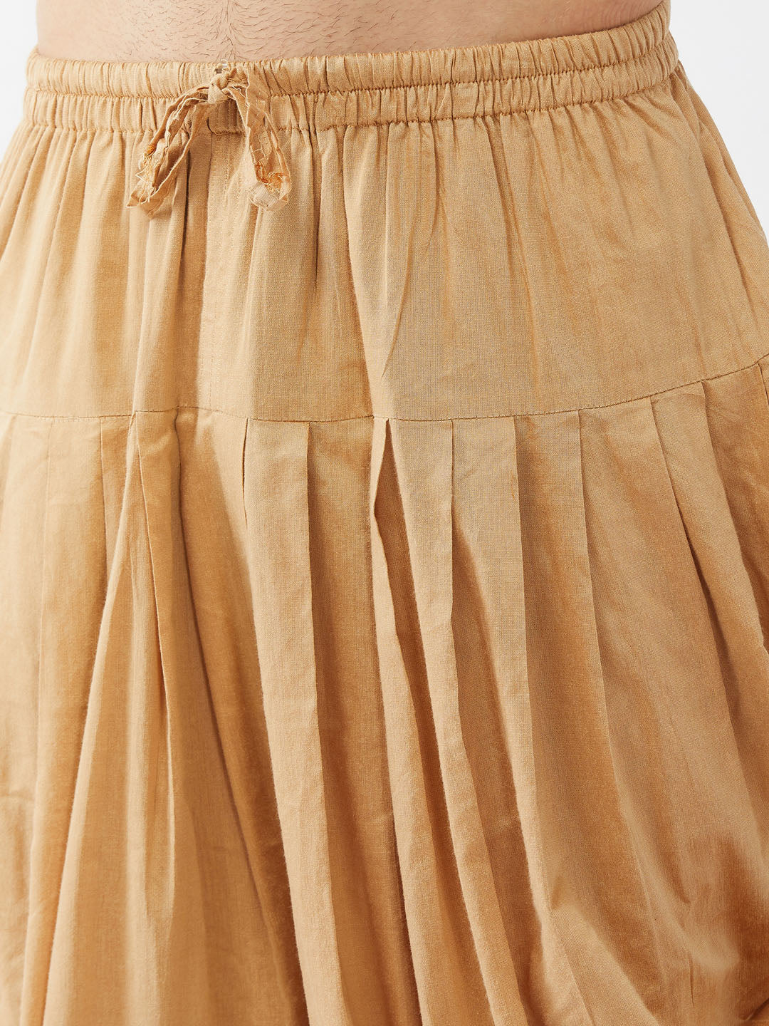 Men's Maroon And Gold Silk Blend Sherwani Set