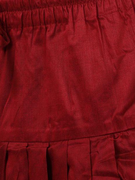 Boys' Blue Cotton Silk Blend Kurta and Dhoti Pant Set