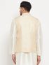 Men's Cream Silk Blend Jacket