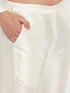 Men's Maroon Silk Blend Jacket With Kurta Pant Set