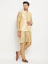 Men's Gold Zari Weaved Jacket With Kurta Pant Set