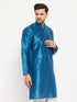 Men's Blue Silk Blend Kurta