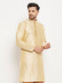 VASTRAMAY Men's Gold Zari Weaved Kurta