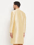 VASTRAMAY Men's Gold Zari Weaved Kurta