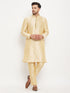 Men's Gold Zari Weaved Kurta And Pant Set