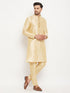 Men's Gold Zari Weaved Kurta And Pant Set