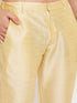 Men's Gold Zari Weaved Kurta And Pant Set