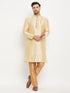 Men's Gold Zari Weaved Kurta And Pant Set