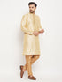 Men's Gold Zari Weaved Kurta And Pant Set