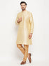 Men's Gold Zari Weaved Kurta And Pant Set