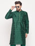 Men's Green Sequin Kurta