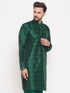 Men's Green Sequin Kurta
