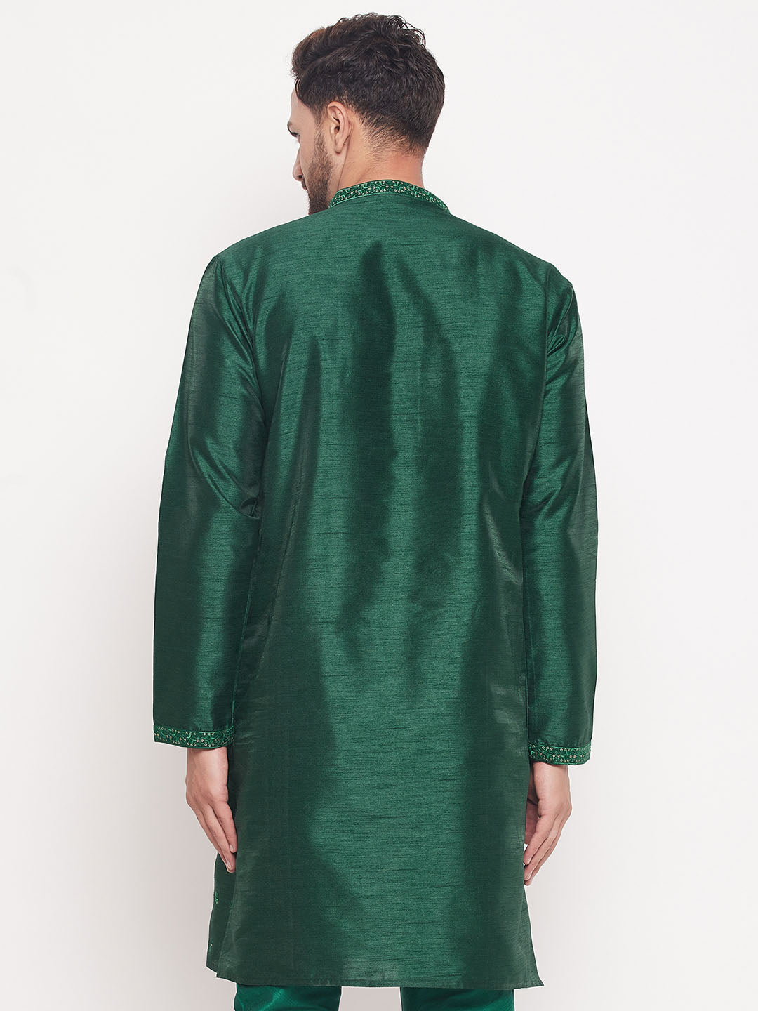 Men's Green Sequin Kurta