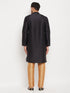 Men's Black Silk Blend Kurta And Rose Gold Pant Style Pyjama Set