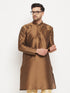 Men's Coffee Cotton Silk Blend Kurta