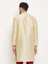 Men's Gold Cotton Silk Blend Kurta