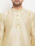 Men's Gold Cotton Silk Blend Kurta