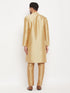 Men's Rose Gold Silk Blend Kurta And Rose Gold Pant Style Pyjama Set