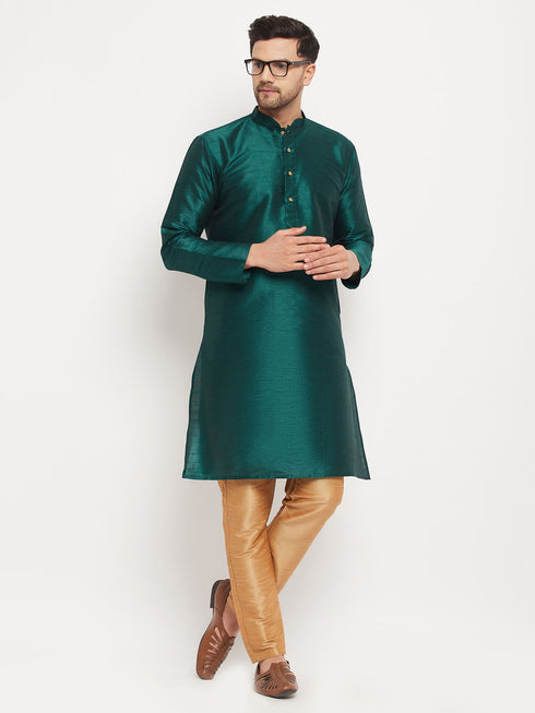 Men's Rose Gold Silk Blend Pant Style Pyjama