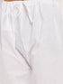 Men's Black And White Cotton Blend Pathani Suit Set