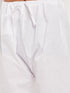 Men's Cream And White Cotton Blend Pathani Suit Set