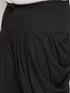 Men's Plus Size Black Solid Cowl Dhoti Pant