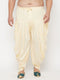 Men's Plus Size Gold Solid Cowl Dhoti Pants