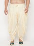 Men's Plus Size Gold Solid Cowl Dhoti Pants
