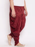 Men's Plus Size Maroon Solid Dhoti Pants