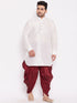Men's Plus Size Maroon Solid Dhoti Pants