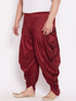 Men's Plus Size Maroon Solid Dhoti Pants