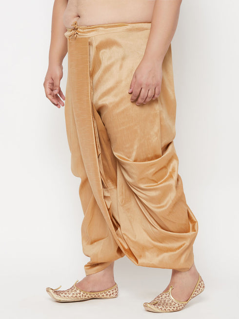 Men's Plus Size Rose Gold Cotton Blend Traditional Dhoti