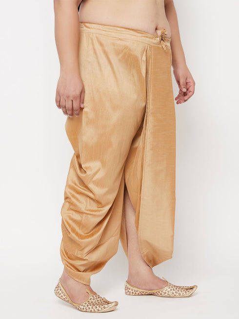 Men's Plus Size Rose Gold Cotton Blend Traditional Dhoti