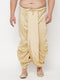 Men's Plus Size Gold Cotton Blend Solid Traditional Dhoti