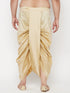 Men's Plus Size Gold Cotton Blend Solid Traditional Dhoti