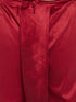 Men's Plus Size Maroon Woven Silk Blend Jacket And Maroon Silk Blend Kurta Dhoti Set