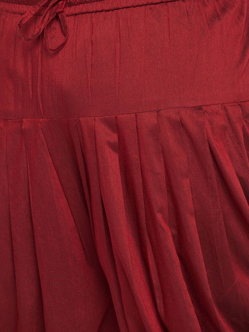 Men's Plus Size Blue Zari Weaved Nehru Jacket With Curved Kurta Dhoti Set