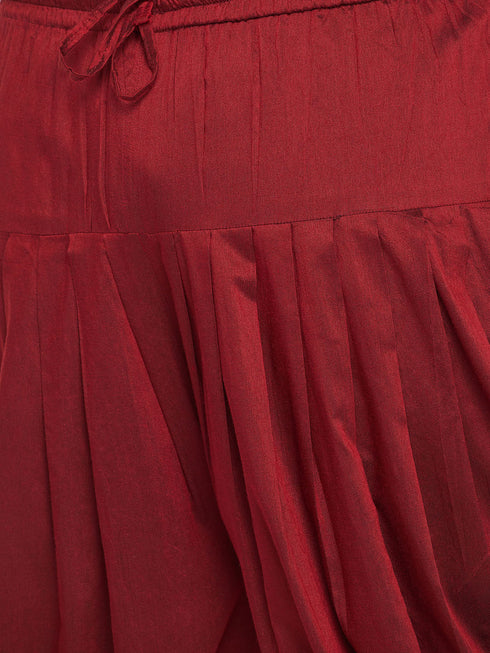 Men's Plus Size Gold Zari Weaved Nehru Jacket With Curved Kurta Dhoti Set