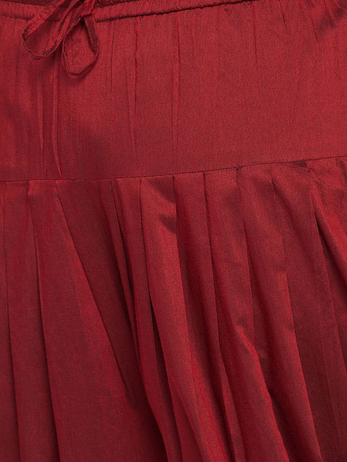 Men's Plus Size Rose Gold Zari Weaved Nehru Jacket With Curved Kurta Dhoti Set