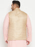 Men's Plus Size Beige Nehru Jacket