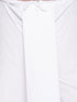 Men's Plus Size Coffee Cotton Blend Jacket With White Kurta And Dhoti Set