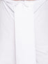 Men's Plus Size Maroon Cotton Blend Jacket With White Kurta And Dhoti Set