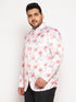 Plus Size Men's Peach Silk Blend Jodhpuri