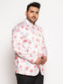 Plus Size Men's Peach Silk Blend Jodhpuri