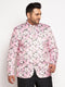 Plus Size Men's Pink Silk Blend Jodhpuri
