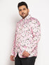 Plus Size Men's Pink Silk Blend Jodhpuri