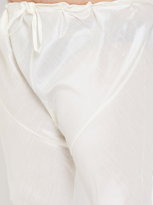 Men's Plus Size Aqua Blue Silk Blend Kurta Pyjama Set