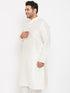 Men's Plus Size Cream Silk Blend Kurta
