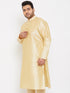 Men's Plus Size Gold Silk Blend Kurta
